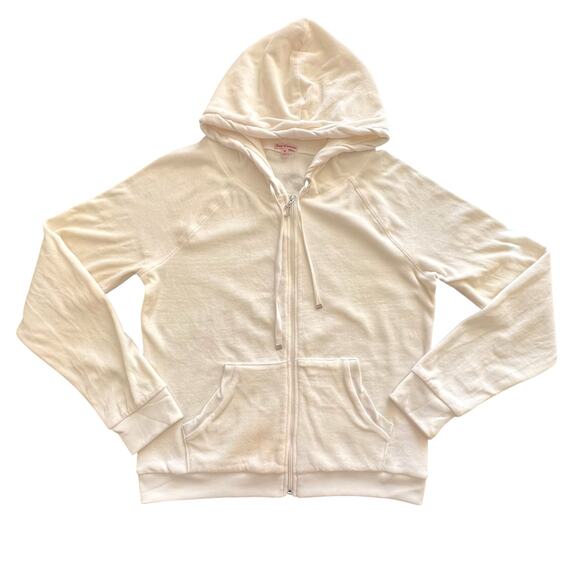 Juicy Couture Y2K Track Top Hoodie Vintage Cream Pink Gold Embellished Crystals - Picture 11 of 15